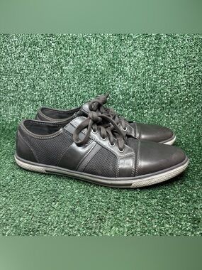 Unlisted by Kenneth Cole Shiny Crown Sneaker Gray Leather Men's Size 10.5 M